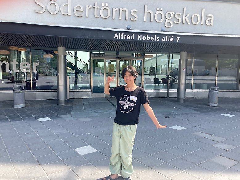 elev framför Södertörns högskola
