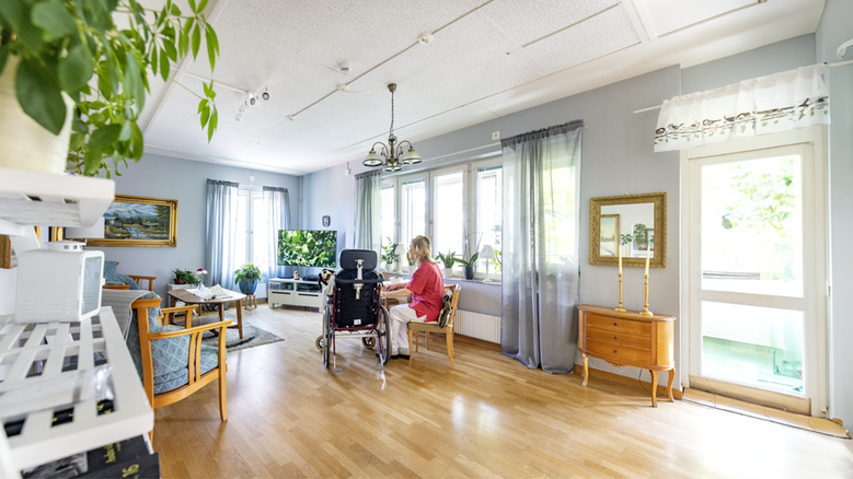 En lägenhet inne på Ekens vård och omsorgsboende